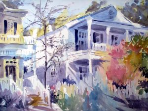 Deborah Redden. Bluff Drive Isle Of Hope. Watercolor